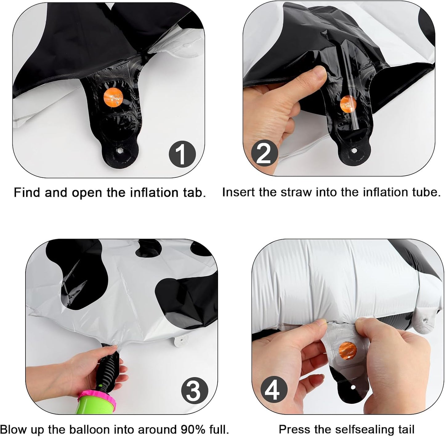 Cow Print Number Balloon Birthday Decorations, 40 inch Number balloon 0-9(Zero-Nine), Cow Balloon for Farm Birthday Party Supplies, Cow Themed birthday party Decorations (Number 7)