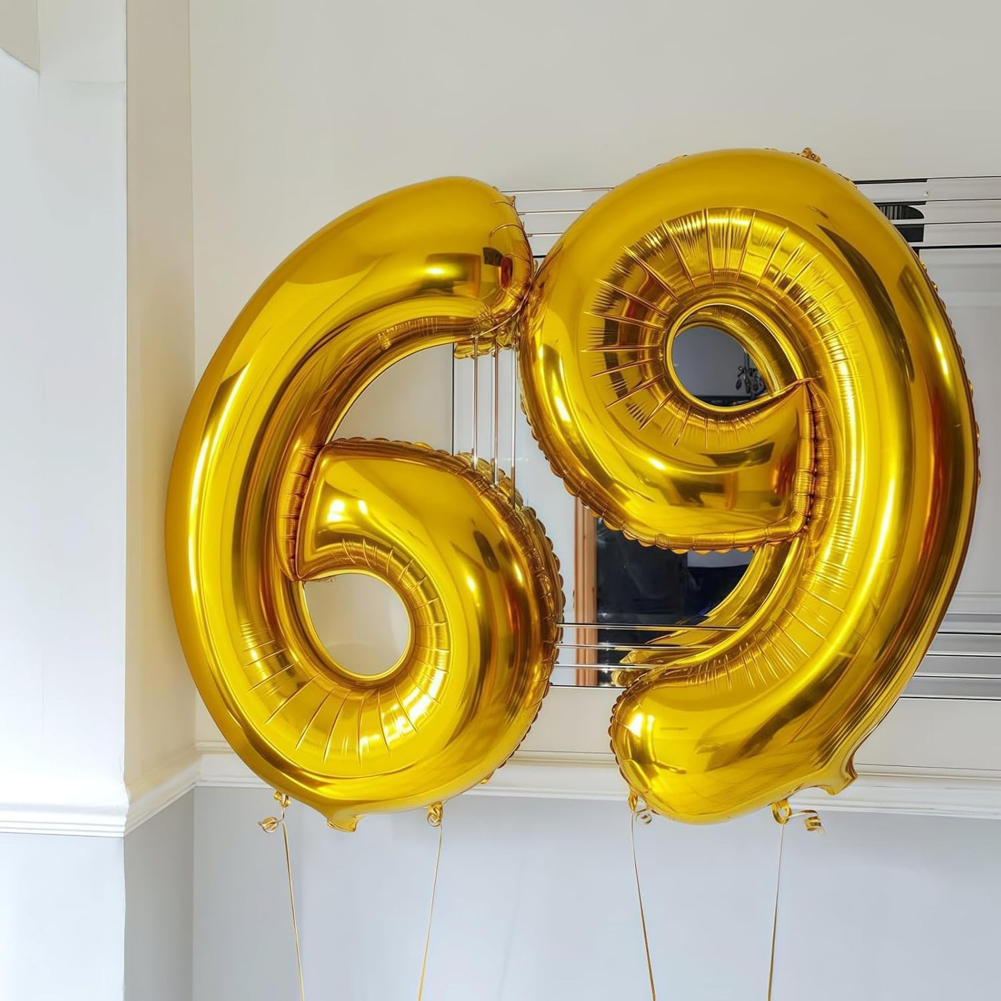 Gold 7 Balloon Number,40 Inch Number 7 Balloon Large Gold 7 Foil Mylar Helium Balloon for Birthday Party Decorations