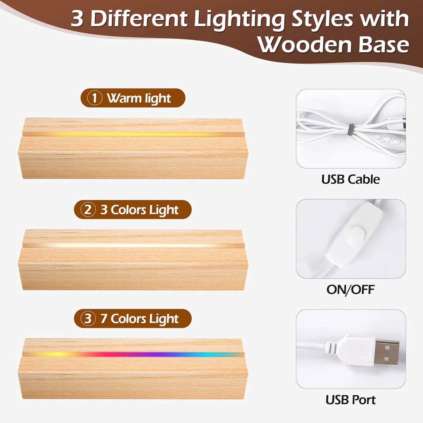 Personalized Photo Frame with Night Light, Custom Picture Frames with Photo, Customized Acrylic Plaque Frame, Personalized Anniversary Birthday Gifts for Women, Men, Him, Her, Couple, Husband, Wife