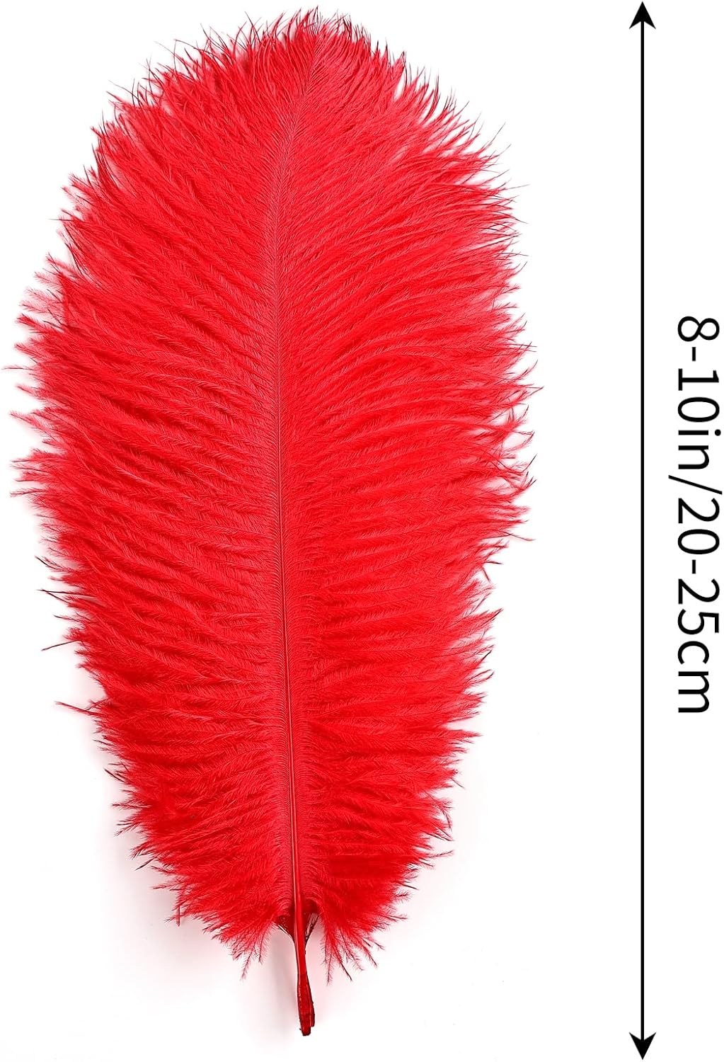 THARAHT 24pcs Red Ostrich Feathers Natural Bulk 8-10Inch 20cm-25cm for Wedding Party Centerpieces Easter Gatsby and Home Decorate Ostrich Feathers