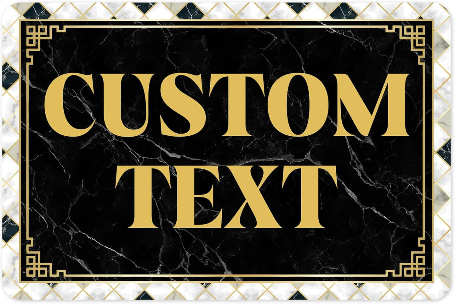 Custom Sign, Custom Street Sign, 11 Font Colors, 13 Font Styles, 4 Hole Options, 22 Sizes, 12x18 Inches, Rust Free DiBound, Fade Resistant, Made in USA by My Sign Center (Marble Tile)
