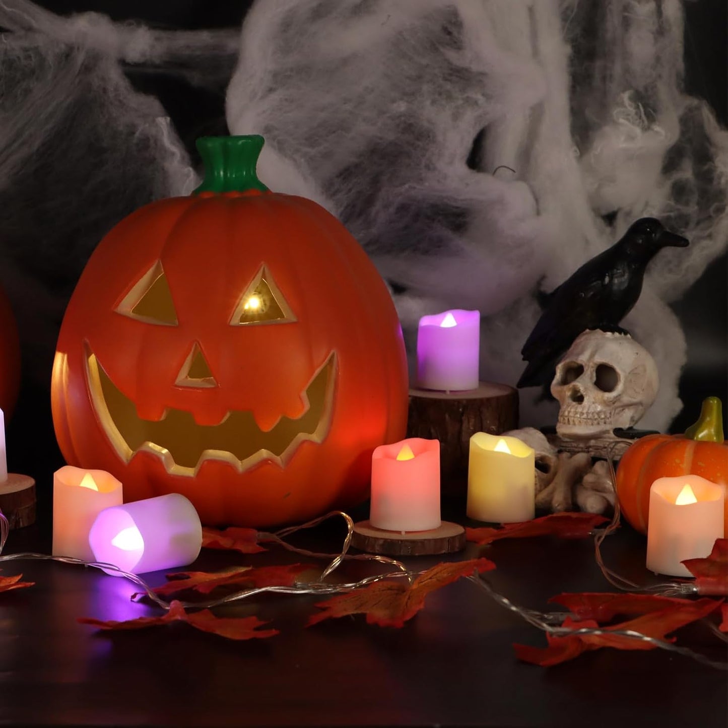 FREEPOWER Rechargeable Color Changing Tea Lights Candles with Remote Battery Operated Flameless Votive Candles for Romantic,Festival Clebration Halloween and Christmas Decor Set of 6……