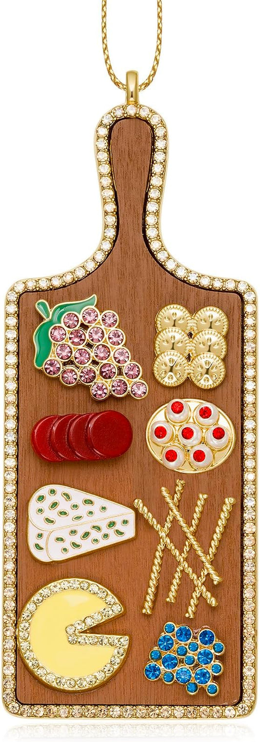 Christmas Charcuterie Board Ornament, Hanging Charcuterie Ornaments for Christmas Tree Decorations Keepsake Gifts for Sisters Mom Grandma Women
