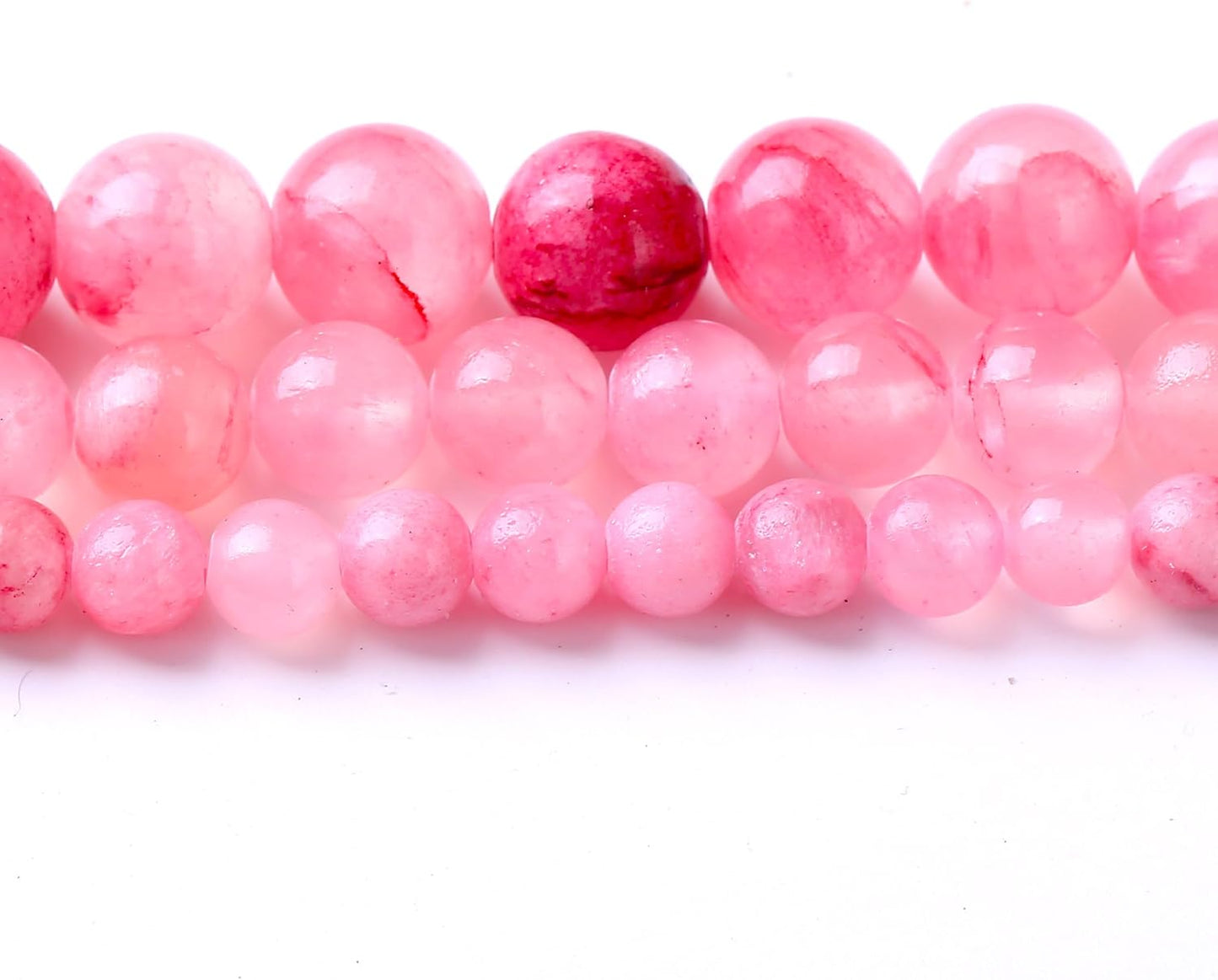Blood Red Persian Jade Stone Beads Gemstone Round Crystal Energy Jade Beads Stone Beads for Jewelry Making DIY Bracelet Necklace Jewelry Making 1 Strand 15.5inch 4MM