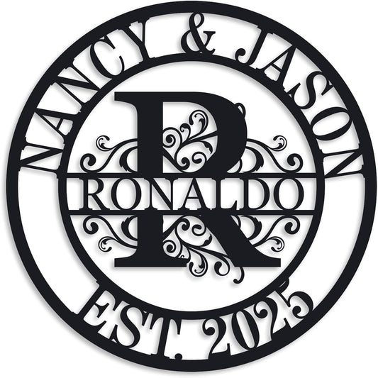 Wedding Gifts for Couples 2025, Personalized Metal Name Signs, Custom Name Signs, Custom Family Name Sign, Last Name Sign, Monogram Letters Wall Decor, House Warming Gifts New Home