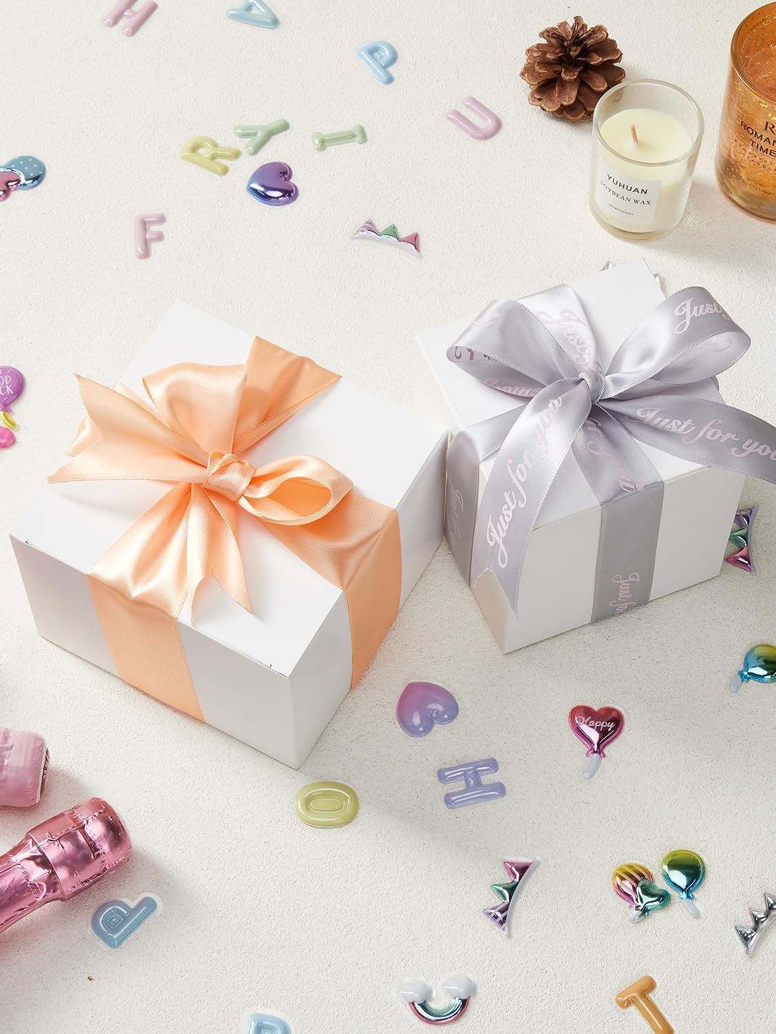 Eupako Gift Boxes 4x4x4 25 Pack White Kraft Paper Box with Lids Party Favor Boxes for Bridesmaids Proposal, Crafting, Cupcake, Wedding, Christmas