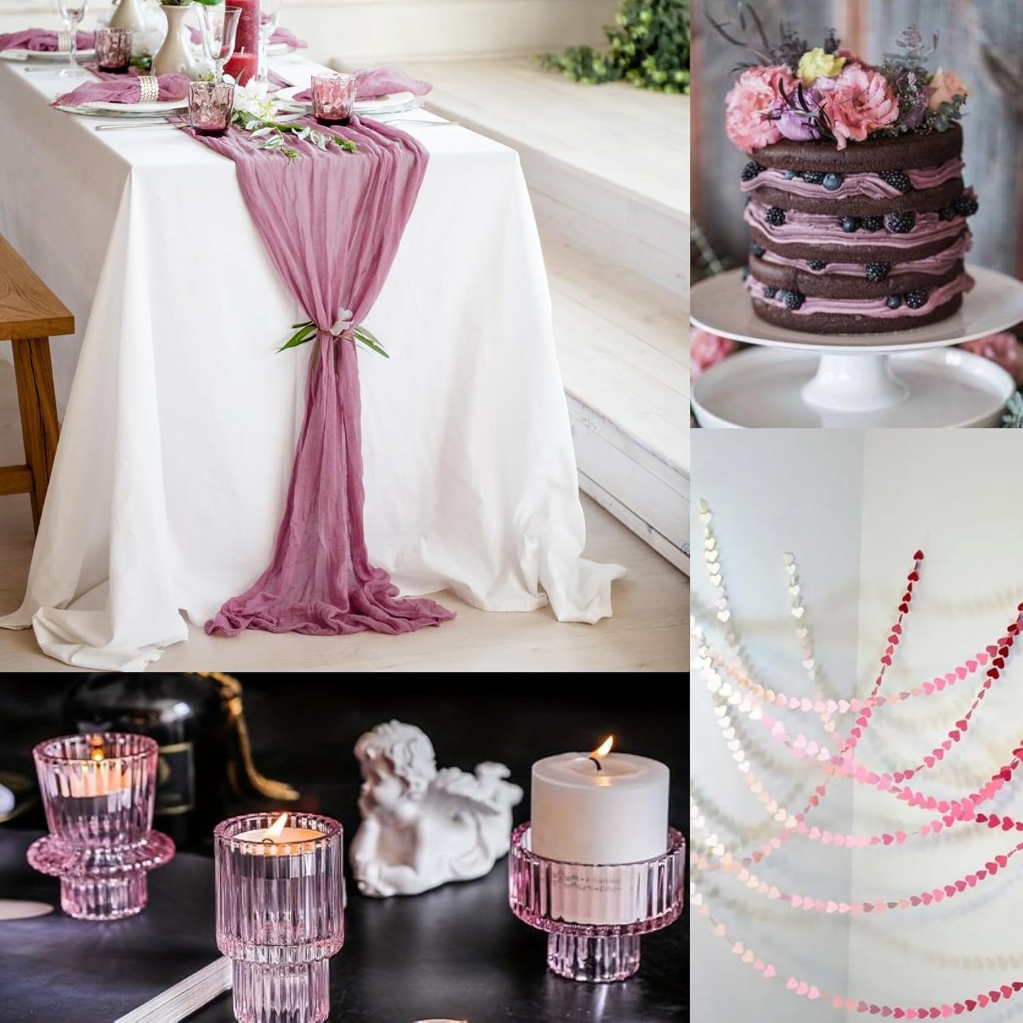 Dusty Pink Table Runner Cheesecloth 141'' Rustic Sheer Gauze Runner Farmhouse Wedding Runner, Cheese Cloth Tablecloth, Gauze Cheese Cloth, Wedding Shower Decorations Rustic Theme Tablecloth