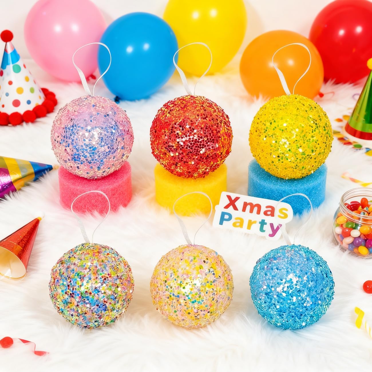 LANGXUN 6pcs Candy Land 2025 Xmas Birthday Party Wedding Suppiles Decoration, Hanging Candy Cane Christmas Tree Décor, Christmas Decorative Hanging Ornaments Crafts