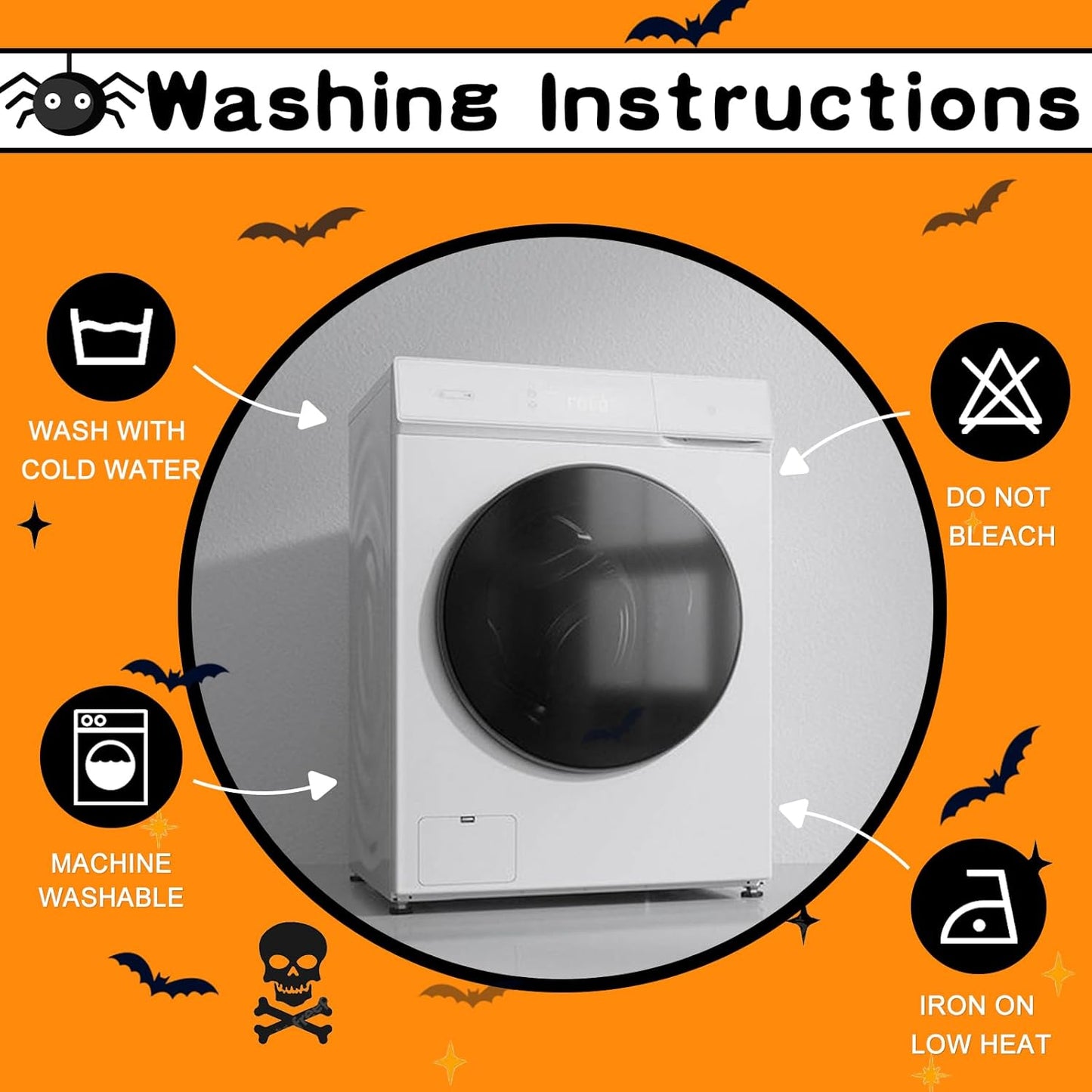 Hiasan Pumpkin Orange Tablecloth for Rectangle Tables - Waterproof and Spillproof Washable Fabric Table Cloth for Dining Room Kitchen Party, 60 x 120 Inch