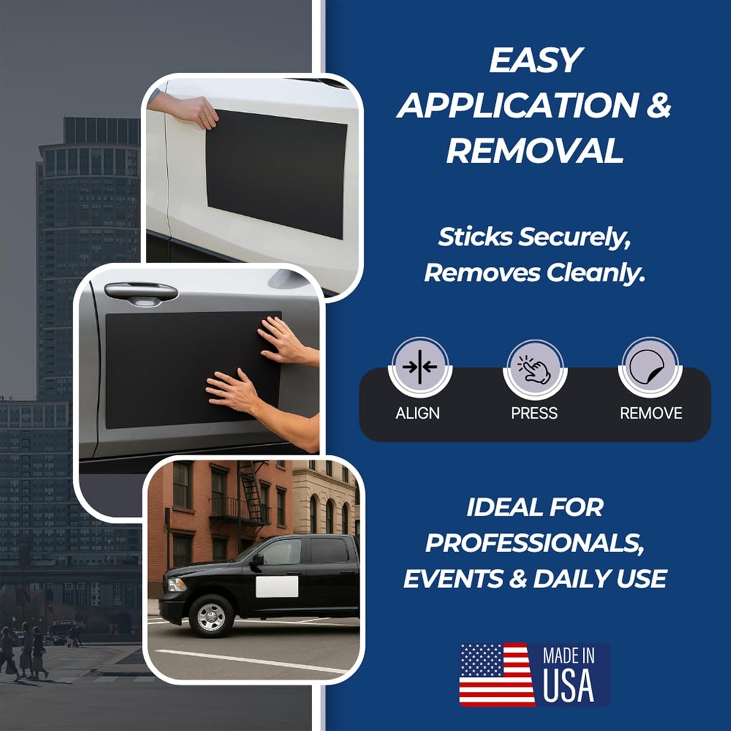 Pack of 2 Custom Car Magnets by DC– Personalized Magnetic Car Signs | Car Door Magnets for Advertising, Car Decor, Car Magnet Sheets & Customizable Truck Magnet | Multiple Sizes | Made in USA