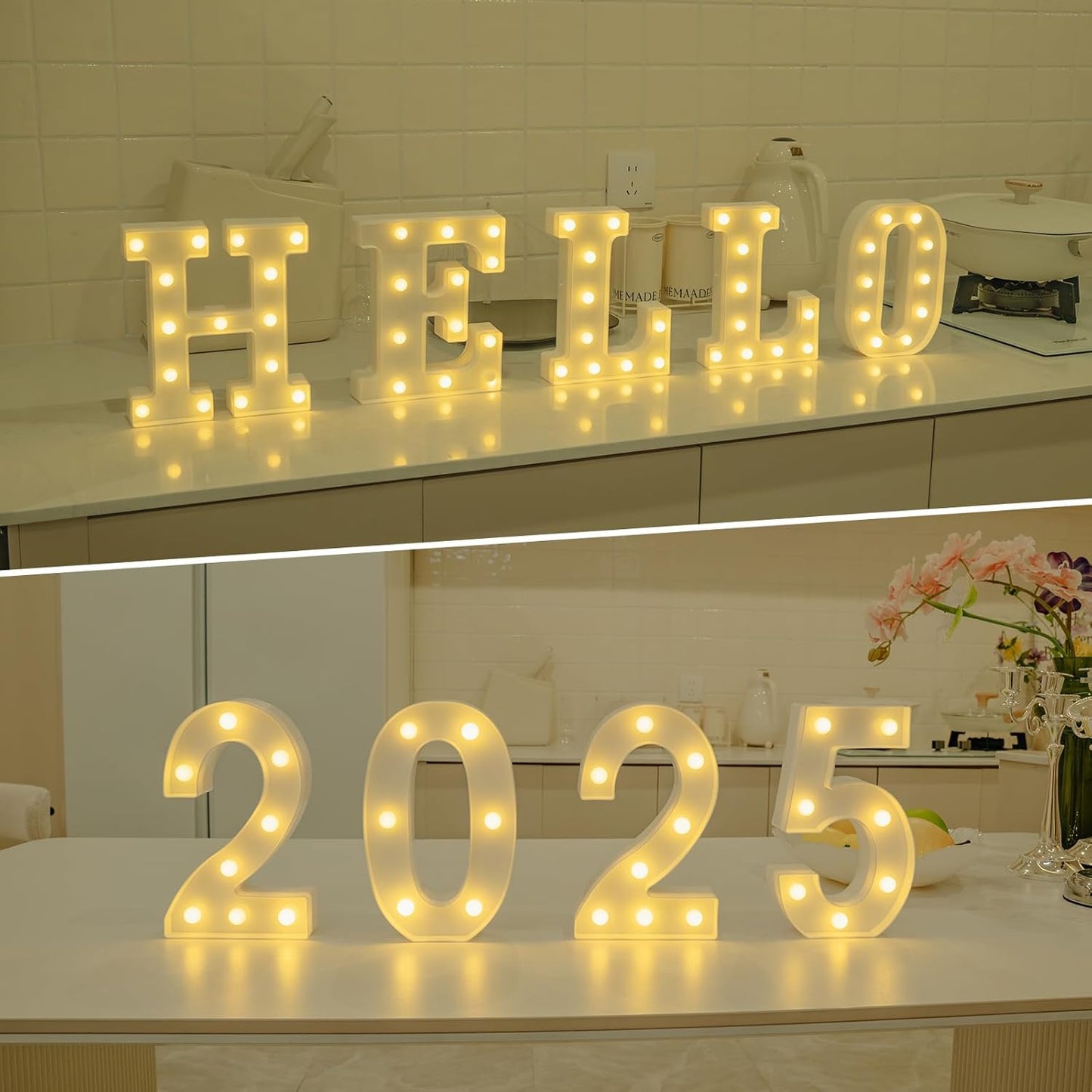 Foaky Decorative Led Marquee Light Up Number, Marquee Light Up Number Sign for Night Light Wedding Birthday Party Christmas Home Bar Decoration Number(0)
