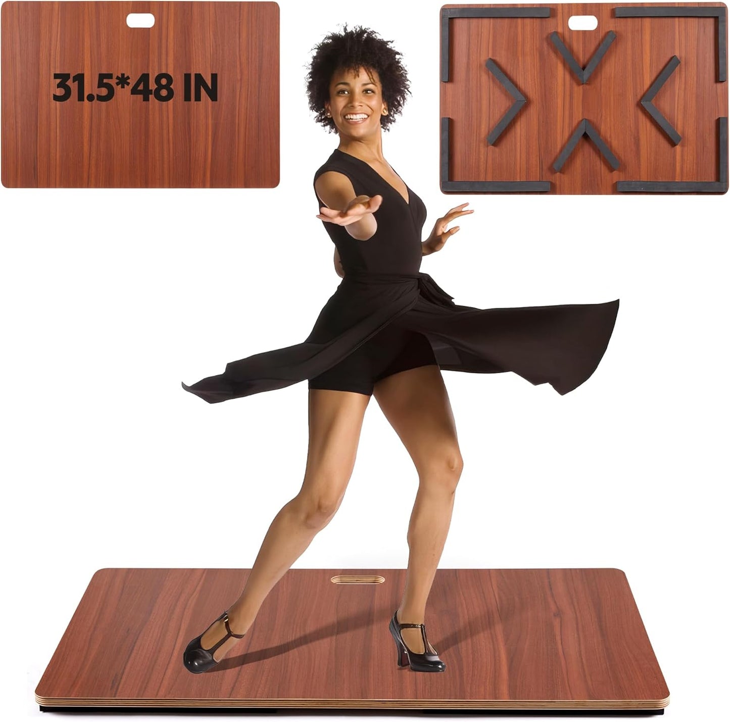 Tap Dance Floor-Portable Dance Floor for Any Surface-Professional Tap Board for Tap Dancing,Ideal for Dancers Home & Outdoor,Portable Stage Platform,Cushioned Base Dance Practice Floor