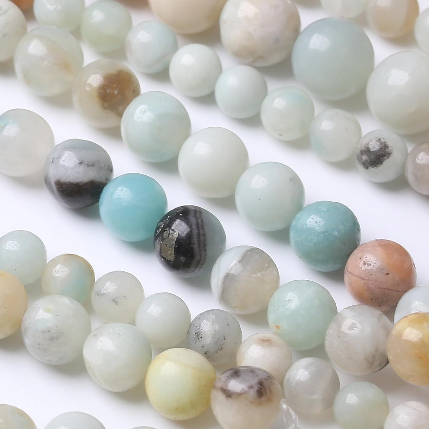 Fancy Stone Beads for Jewelry Making DIY Craft Gemstone Beads Kit (10mm, 35pcs) Smooth Healing Crystal Beads for Bracelets, Necklaces, Home Decor