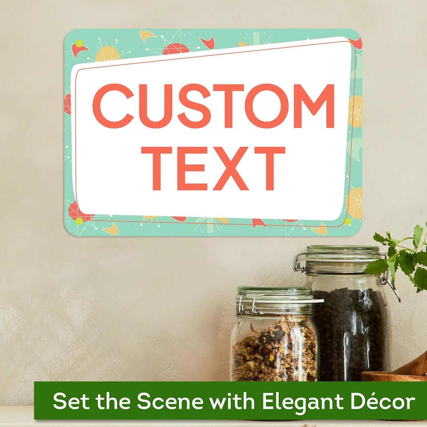 Custom Sign, Custom Street Sign, 11 Font Colors, 13 Font Styles, 4 Hole Options, 22 Sizes, 7x10 Inches, Rust Free DiBound, Fade Resistant, Made in USA by My Sign Center (Mid-Century Modern 2)