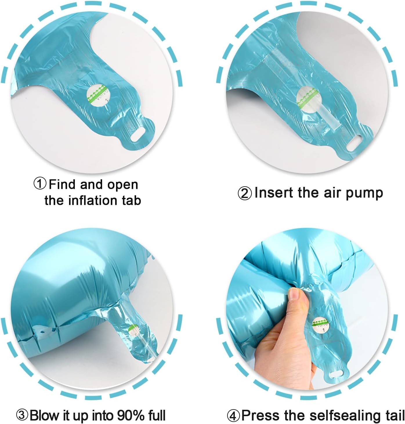 Pearl Blue 7 Number Balloon, 7 Birthday Balloon 40 Inch, Digital Balloons for 7 17 27 70 77 Party Celebration Decorations Supplies, Mylar Foil Numbers Balloon for Seven Wedding Anniversary