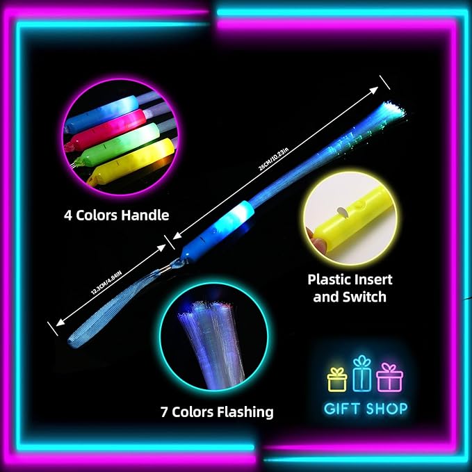 100 Pack Glow Sticks Mardi Gras Party Supplies ,3 Models Flashing Sticks, Fiber Optic Wands Light up Sticks Fit New Years Eve Wedding Birthday Christmas valentine's day