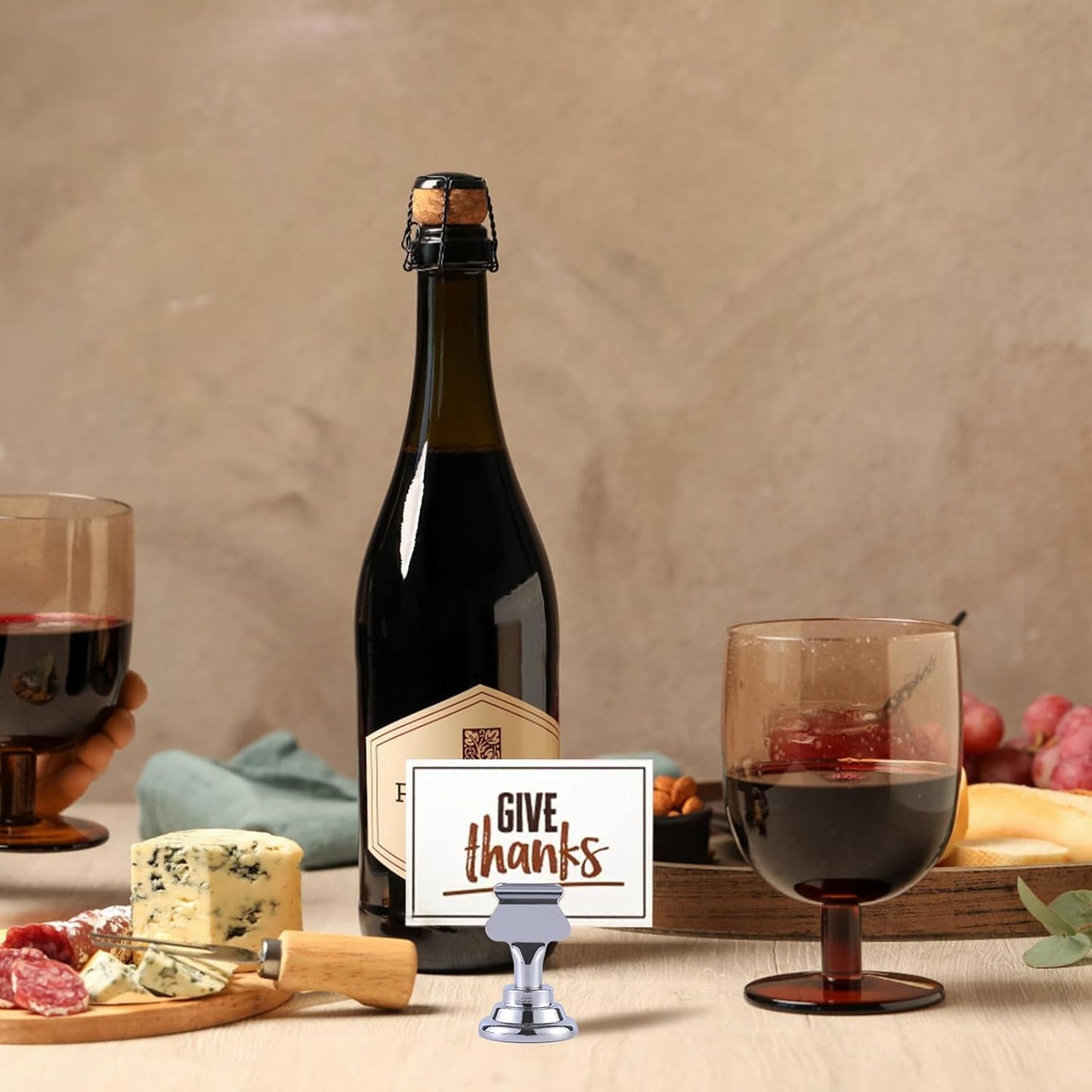 Urban Deco 16PK Table Number Holders Place Card Holders 1.7 Inch Table Card Holders Steel Card Holders for Photos, Food Signs, Memo Notes, Weddings, Restaurants, Birthdays(Silver)