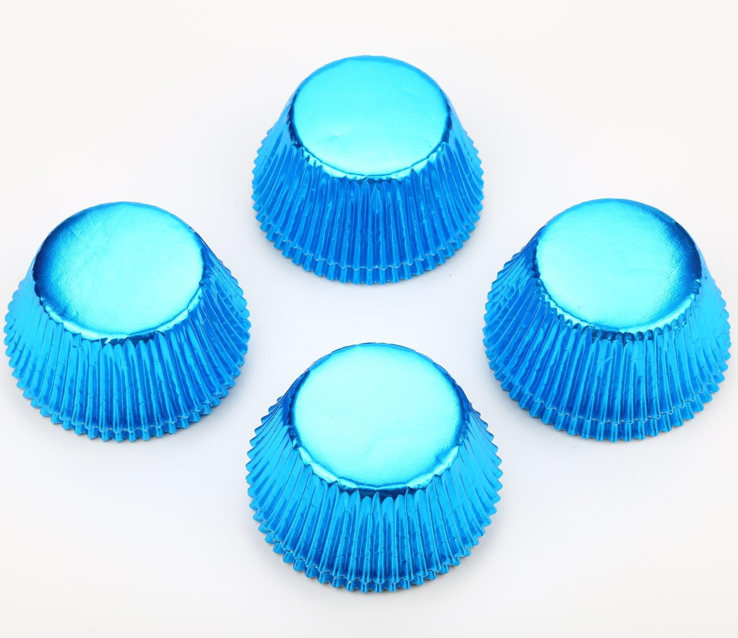 Gifbera Blue Foil Cupcake Liners Standard Muffin Wrappers for Baking, 200-Count