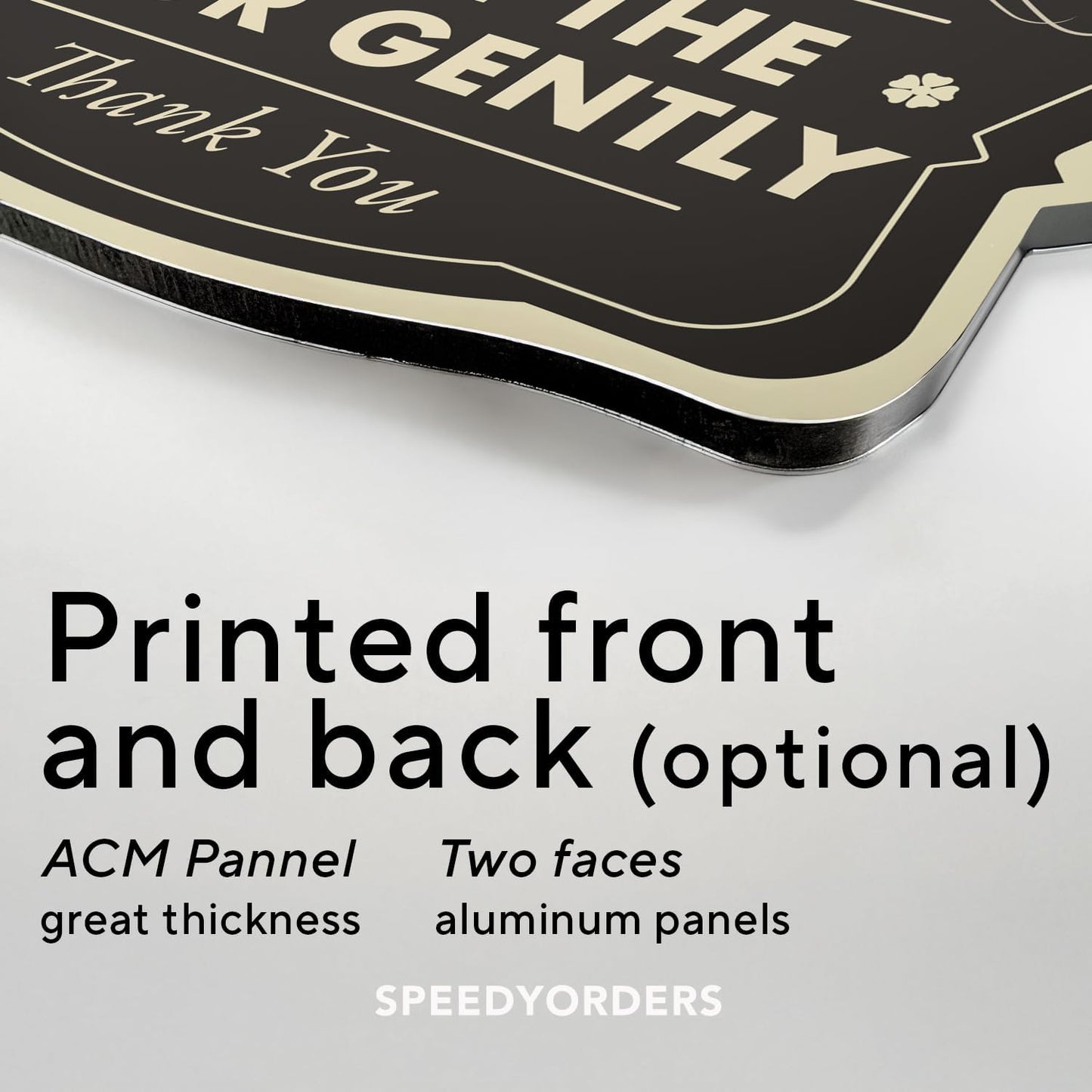 Custom Decorative Outdoor Metal Sign, Personalized Aluminum Driveway Sign - Waterproof, Made in USA - Design 3 Black Charcoal 8x8 In