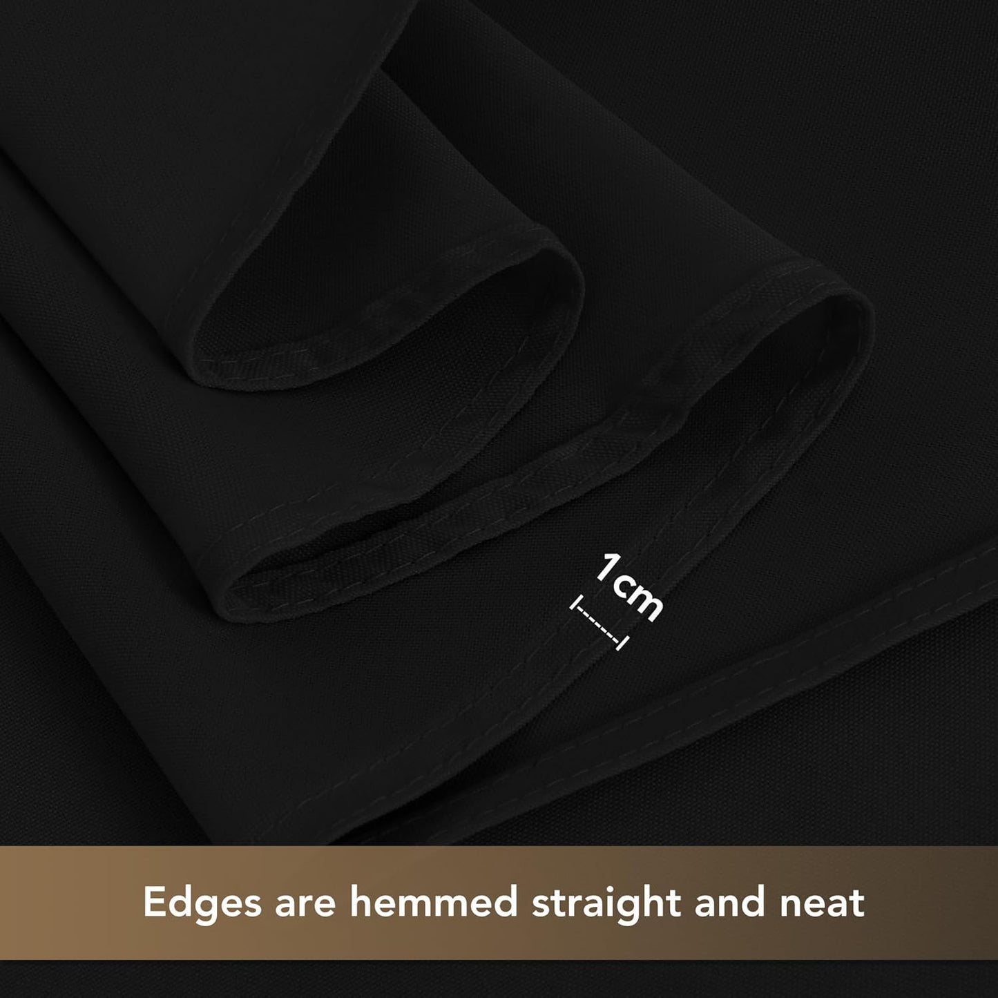 sancua Black Square Tablecloths 60x60 Inch, 2 Pack - Fabric Table Cloth for Square or Round Tables, Washable Polyester Table Cover for Dinner, Holiday Party, Decorative Display Tables