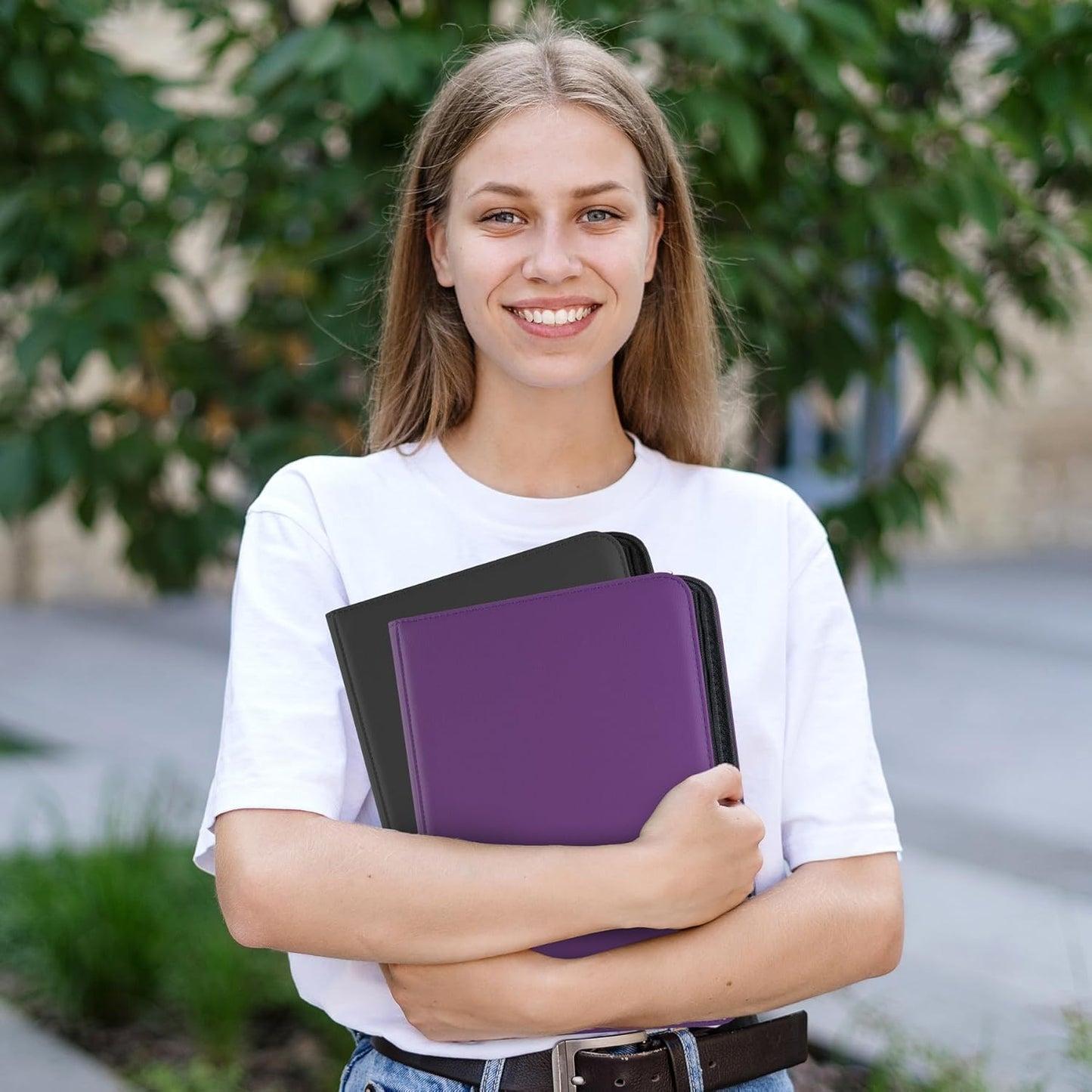 Card Binder 9 Pocket for 360 Cards - Premium Trading Card Binder with Sleeves Protection, Side Loading Card Collection Binder for TCG, MTG, YGO, One Piece Collectible Cards (Black)