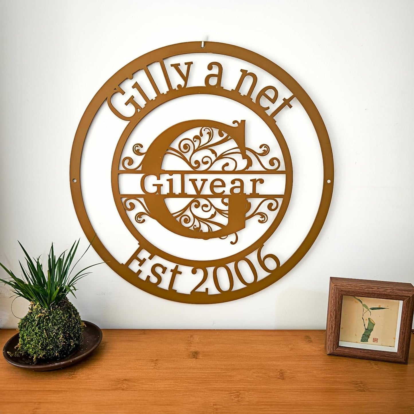 Personalized Metal Sign,Custom Family Name Sign,Last Name Signs,Split Letter Wall Art,Home Decor,Gifts for Wedding Anniversary,Outdoor Wall Decor,Metal Letter