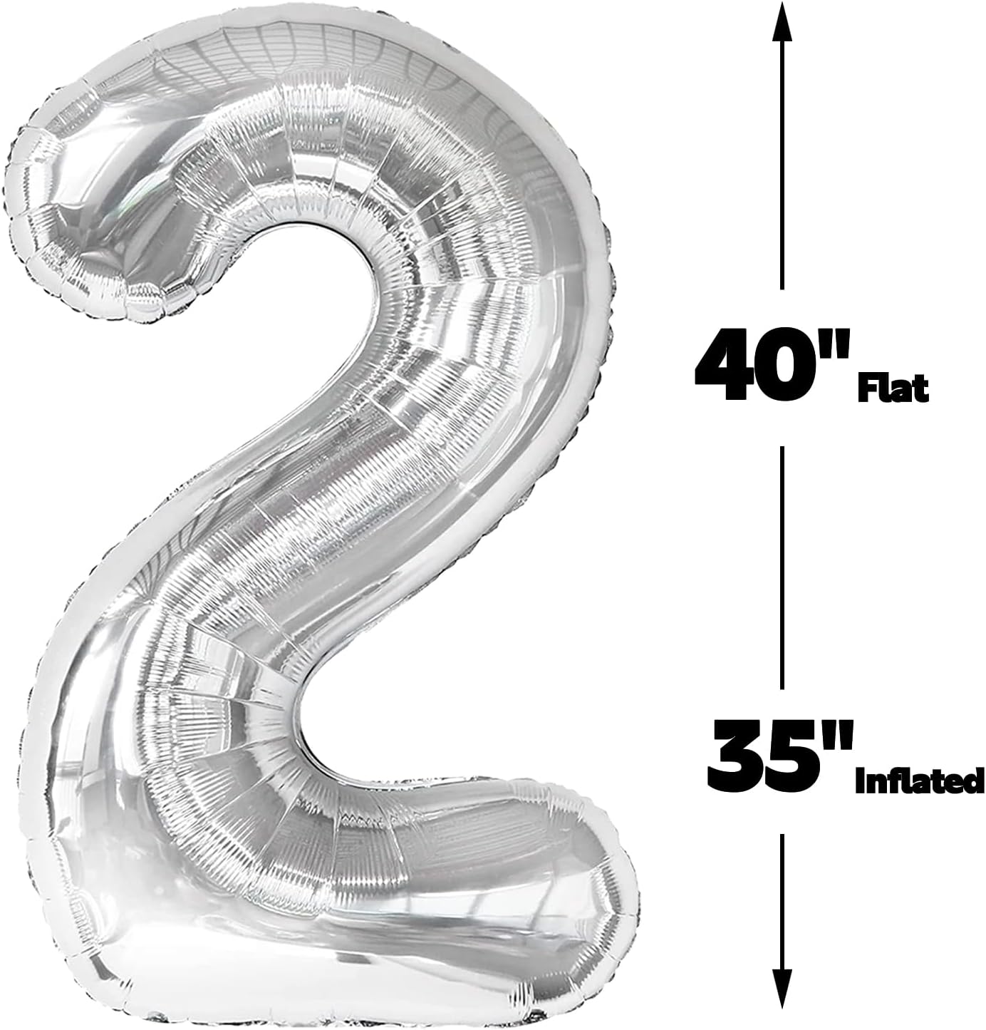 Silver Foil Number 28 Balloon 40 Inch, Helium Mylar Eight Number 28 Birthday Balloons, 28th Silver Women Men Wedding Anniversary, Graduations Party Supplies