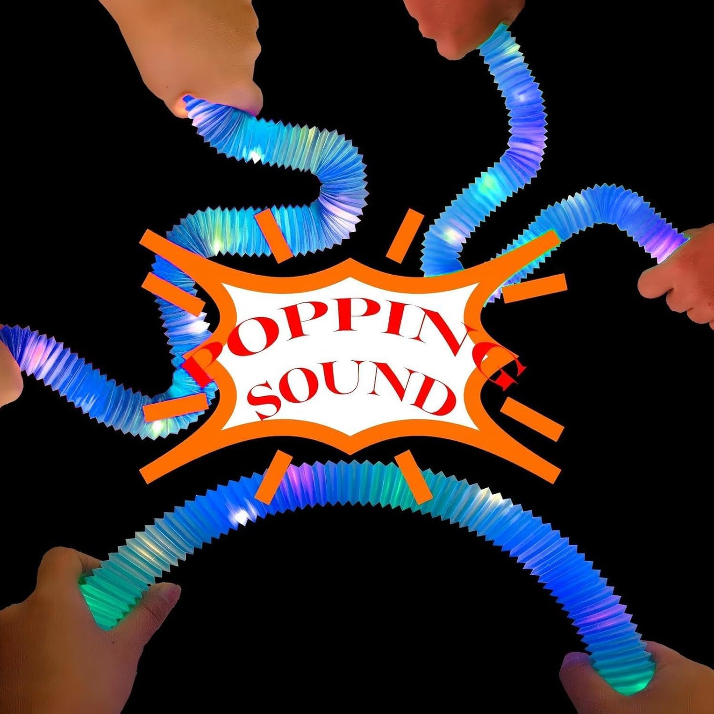 Blue 6 Pack Light Up Party Favors Supplies,Bulk Glow Sticks Bracelet,Necklace Accessories for Kids,Birthday Return Gifts Treats,Easter Basket Goodie Bag Stuffer Fillers for Boys Girls