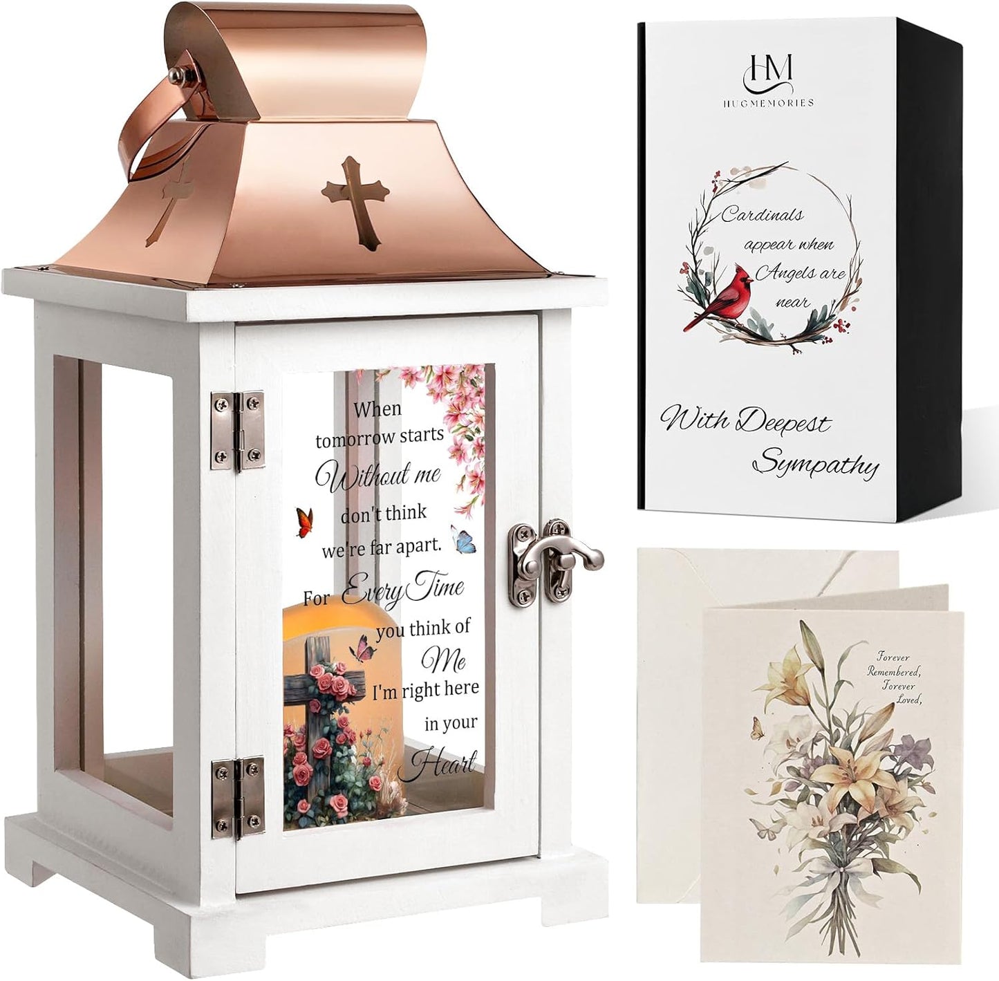 Memorial Lantern, Bereavement Sympathy Gifts for Loss of Loved One, Sympathy Lantern for Loss of Mother Father Brother Sister, Remembrance Funeral Gifts Celebration of Life