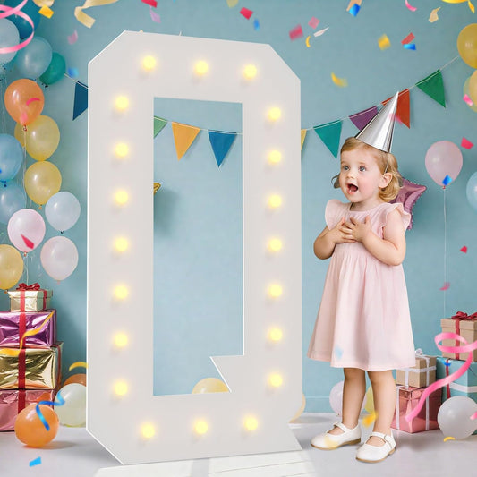 4FT Marquee Light Up Letters - Large Marquee Letters 4 Feet Tall for Birthday Party Decorations, Big Letter for Wedding Event Marry Me Baby Shower Bridal Shower, Letter Q