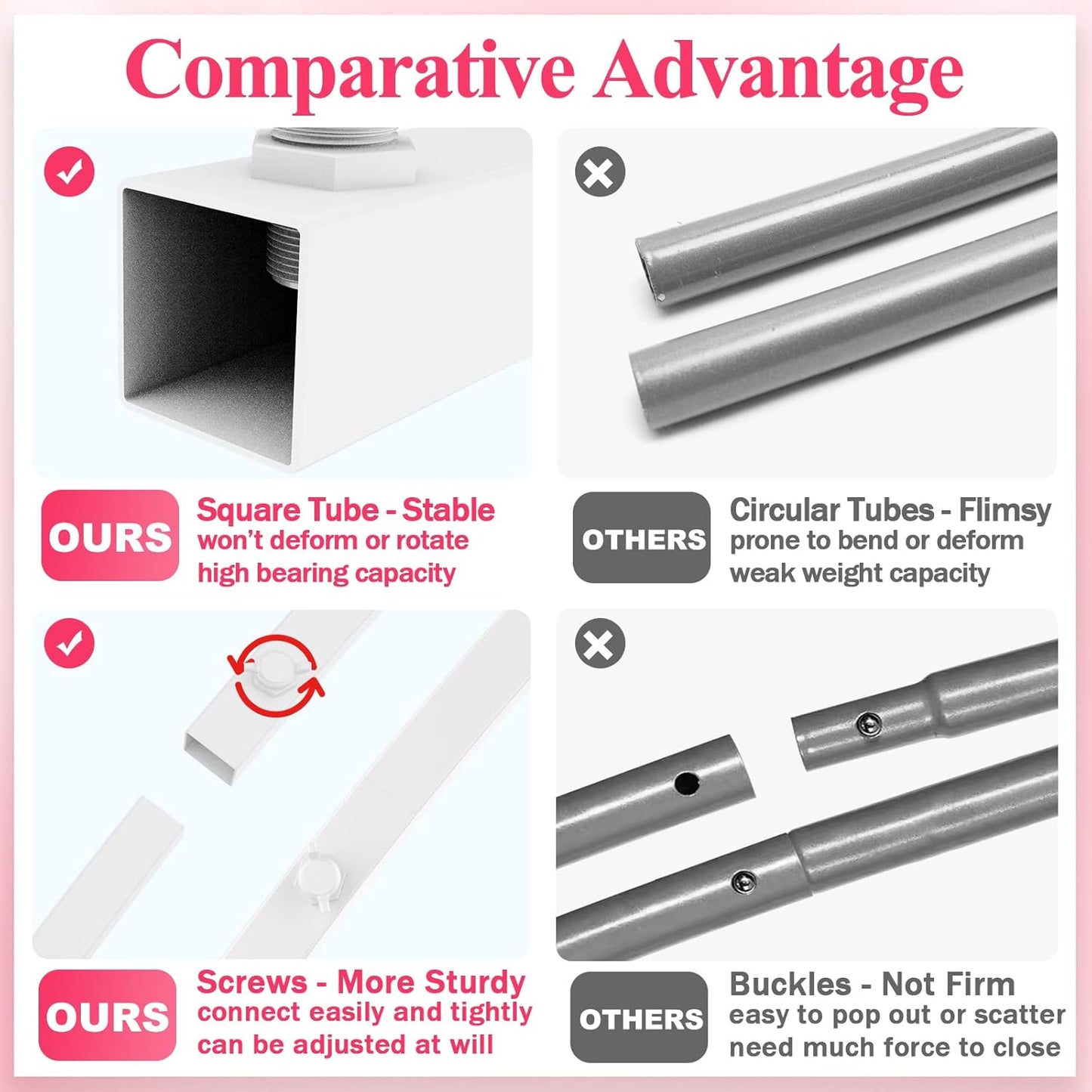 Wokceer Wedding Arch Backdrop Stand 8 FT Metal Arch Backdrop Stand for Wedding Ceremony Birthday Party Bridal Shower Floral Balloon Arch Decoration