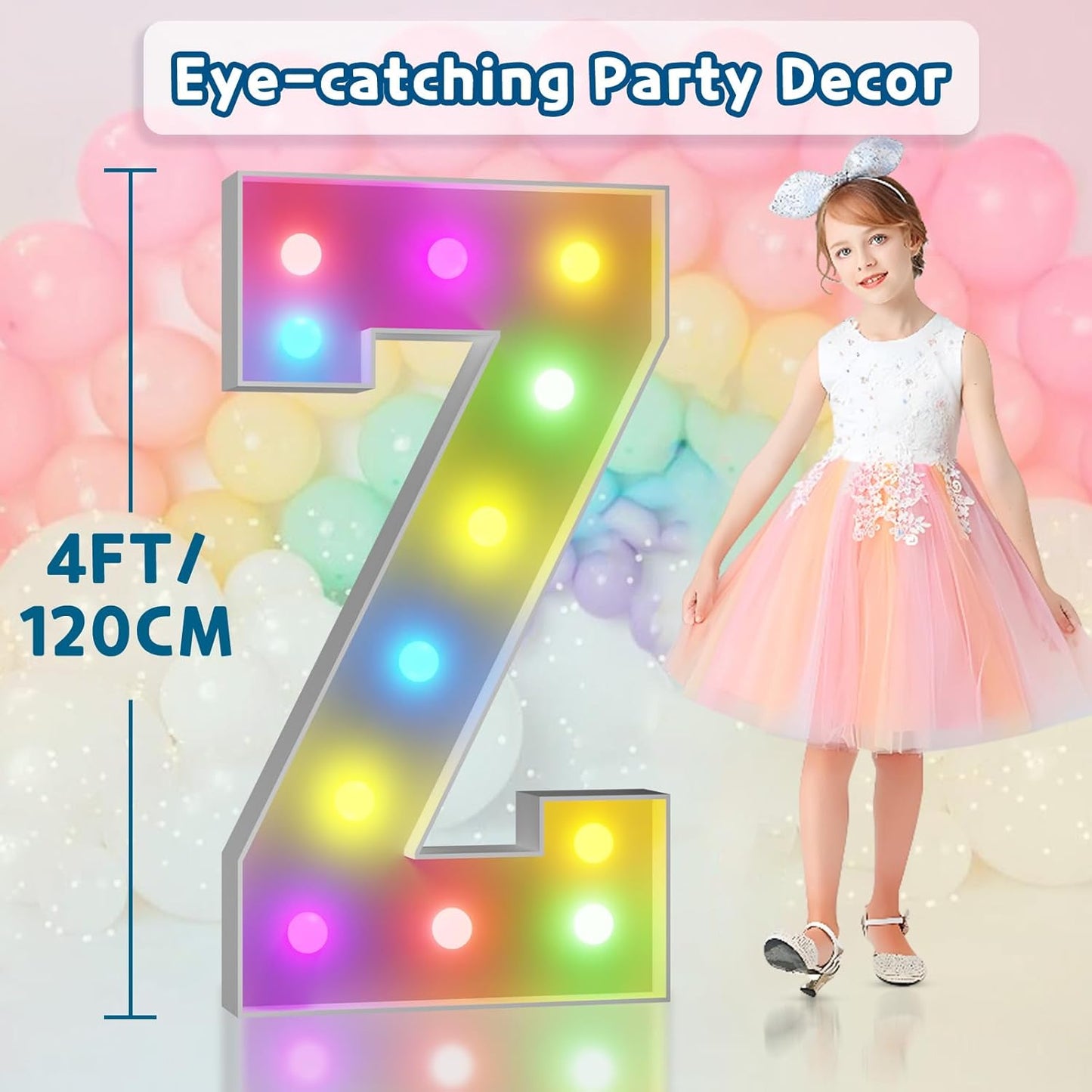 4FT Colorful Marquee Light Up Letters Z, 18 Colors Light Up Alphabet Signs with Remote, Marry Me Sign, Large Letter for Birthday Engagement Anniversary Wedding Party Decor