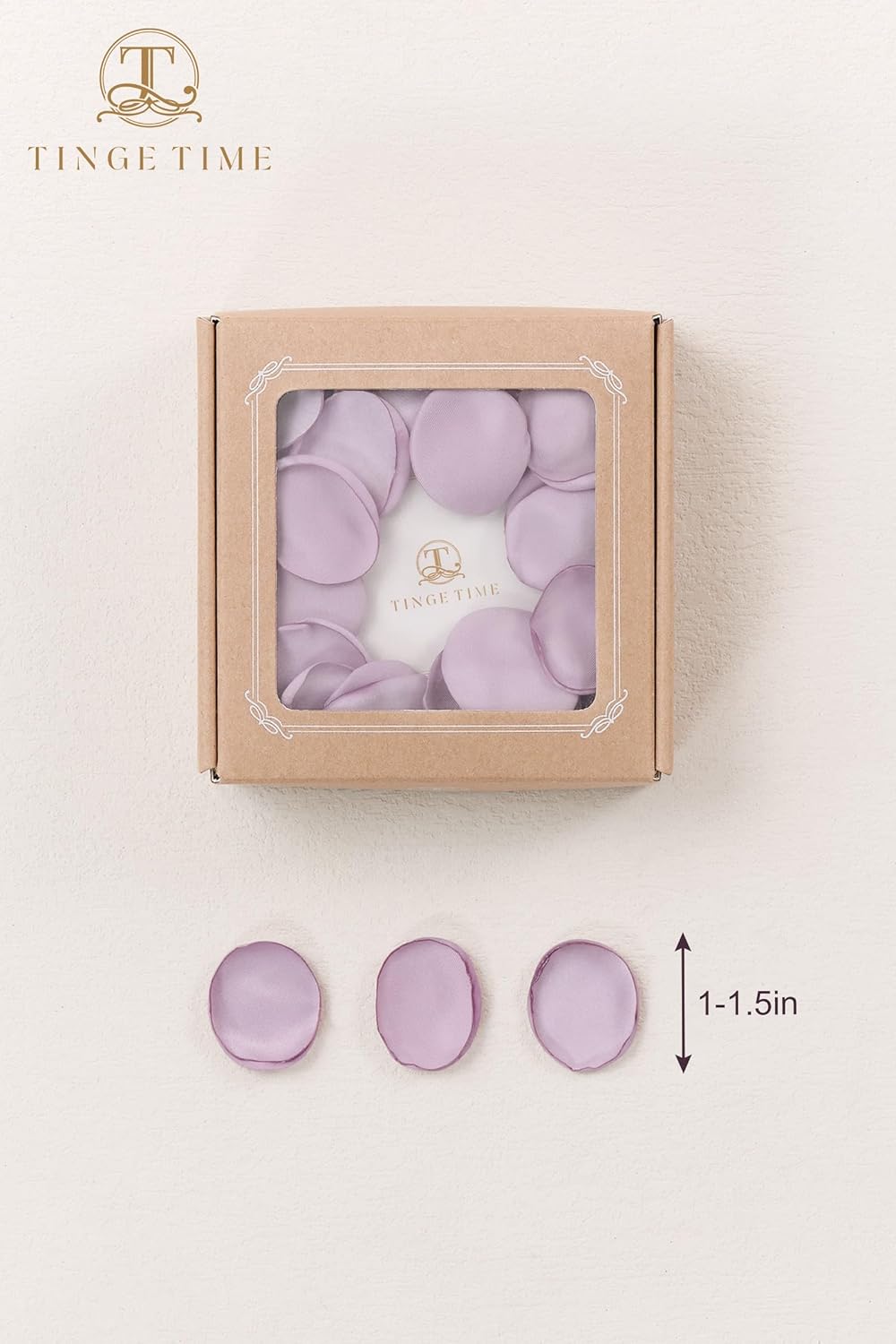 TINGE TIME 200pcs Silk Flower Petals for Wedding, Rose Petals for Decoration, Fake Flower Petals for Bridal Showers, Flower Girl Petals for Anniversaries and Parties (Lavender)