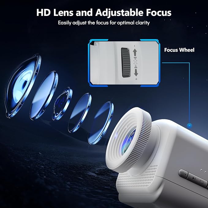 Rossetta 3D Projector, Mini HD 3D Galaxy Projector with Bluetooth Speaker & Remote, 1/2H Timer, 60 Themes, Night Light for Kids Bedroom, Room Decor, Birthday & Christmas Gifts for Adults, Girls, Boys