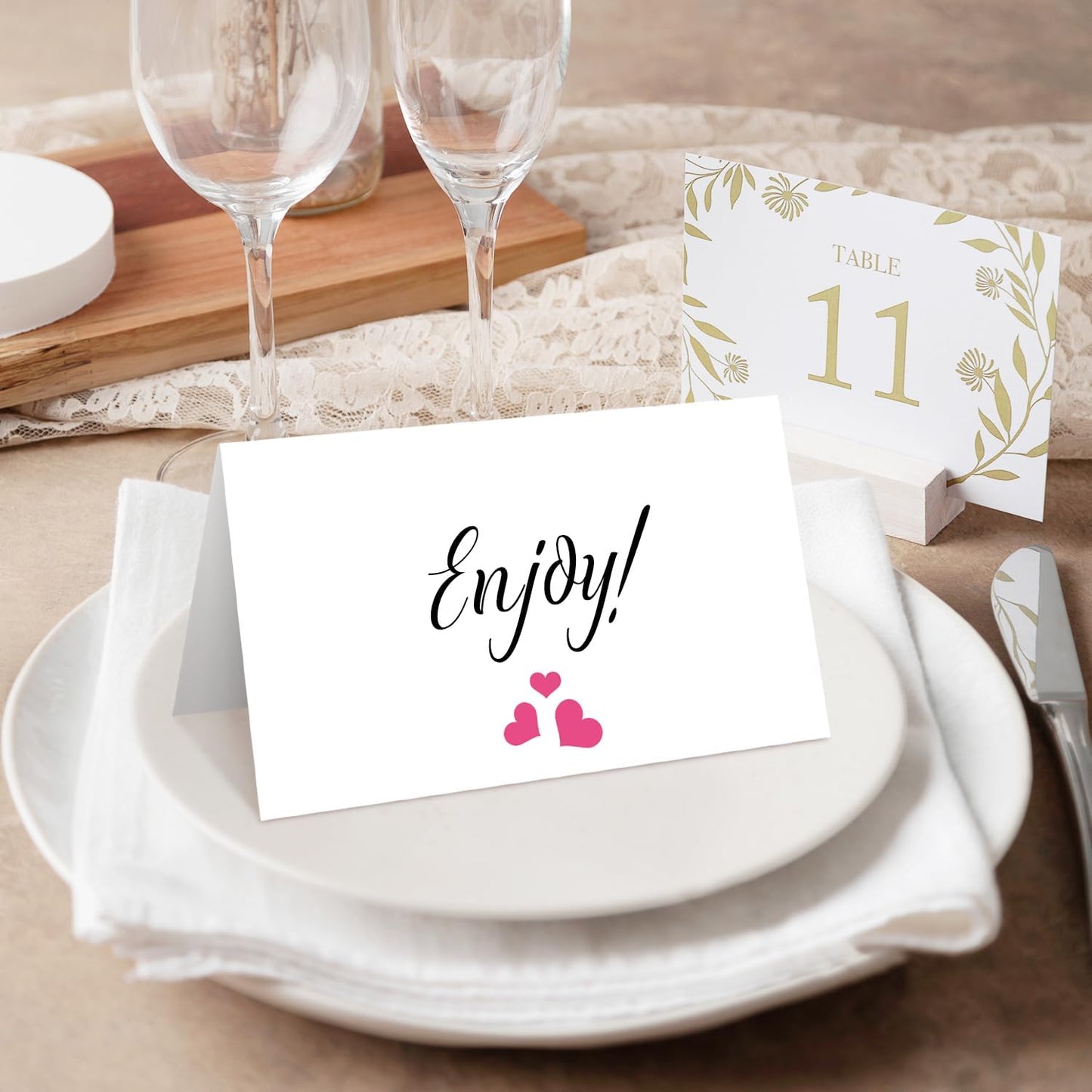 25 Pink Heart Place Cards for Table Seating, Cute Wedding Name Place Cards, Tent Card for Birthday Baby Shower Bridal Shower Reception Dinner Party Decorations -A27