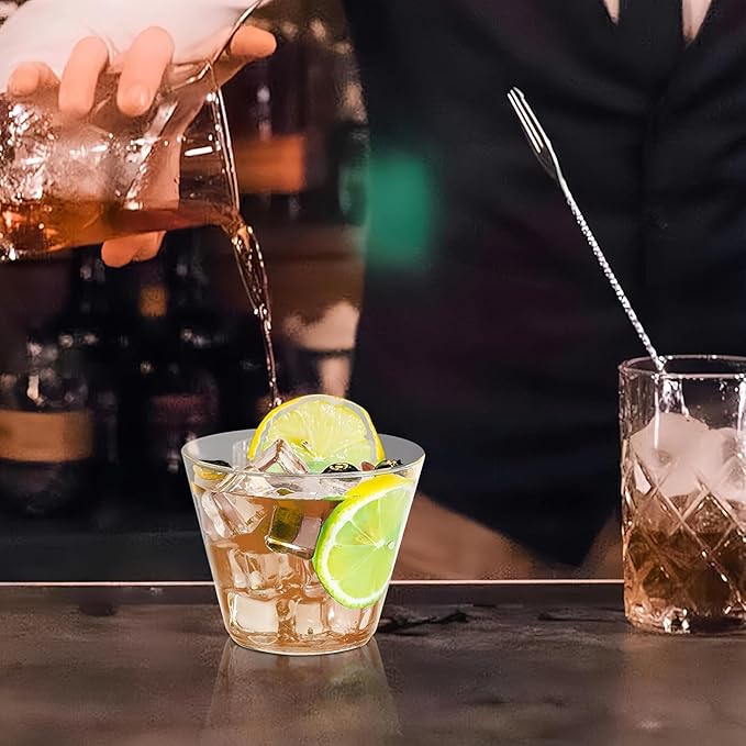 300 Pack 9 oz Clear Disposable Plastic Cups, Clear Plastic Cups Tumblers Cocktail Glasses, Disposable For Holiday, Wedding, Party