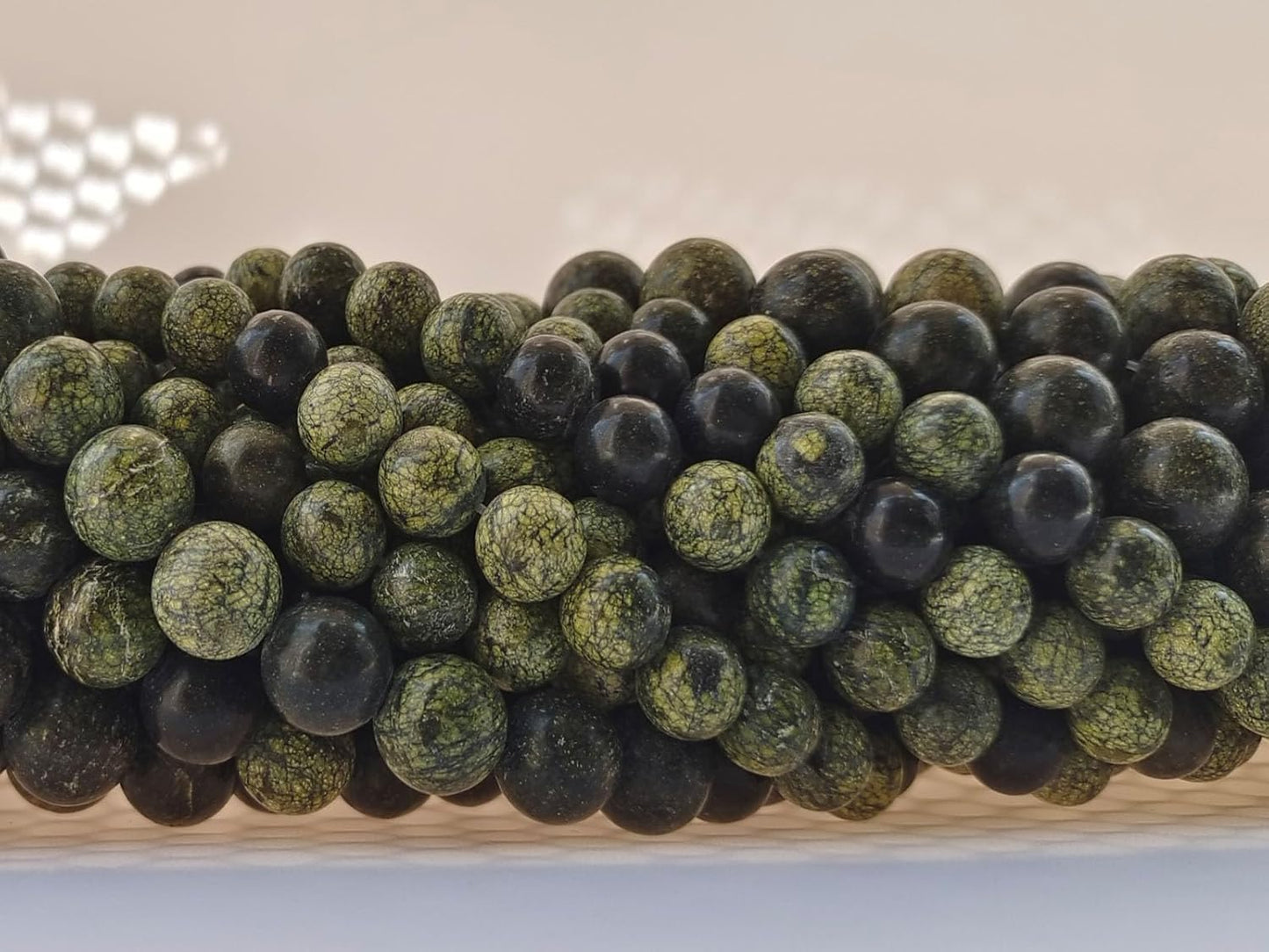 Stone Beads 6mm 140pcs Curbstone Jasper Beads Round Loose Gemstones Beads for Bracelet Necklace Jewelry Making (6mm, 60608 Curbstone Jasper)