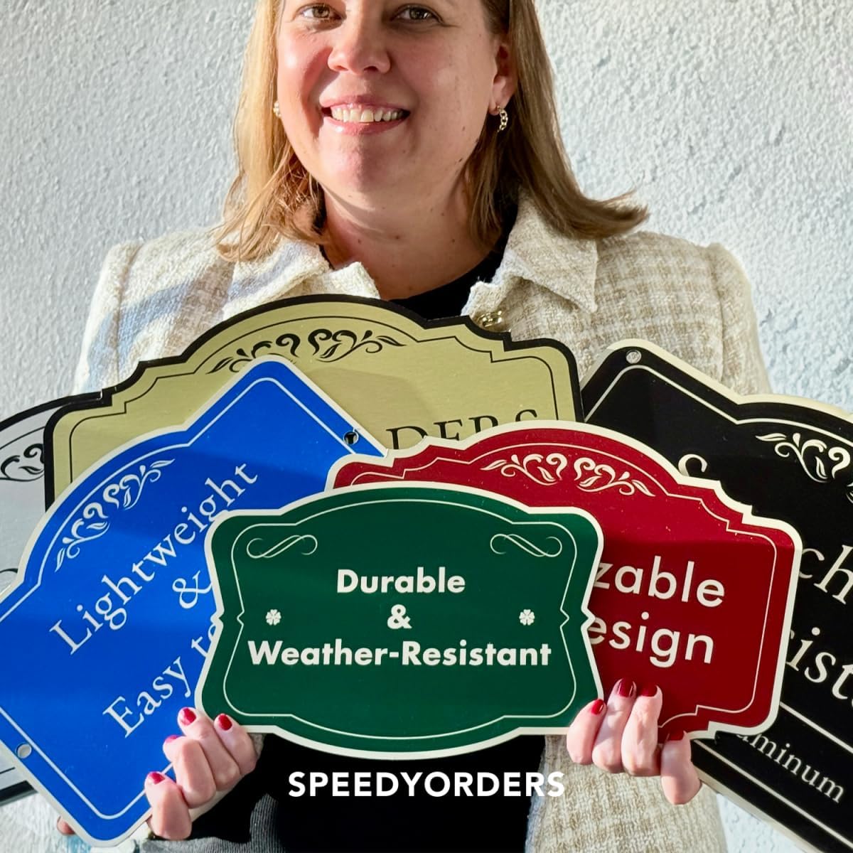 Personalized Custom Decorative Outdoor Metal Signs, Aluminum, Black Charcoal, 18x12 Inches, Waterproof, Made in USA