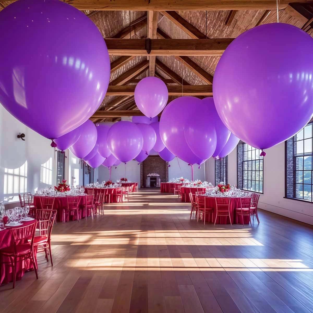 30 Pack Purple Balloons 36 inch Purple Latex Big Balloons for Party Decorations and Events