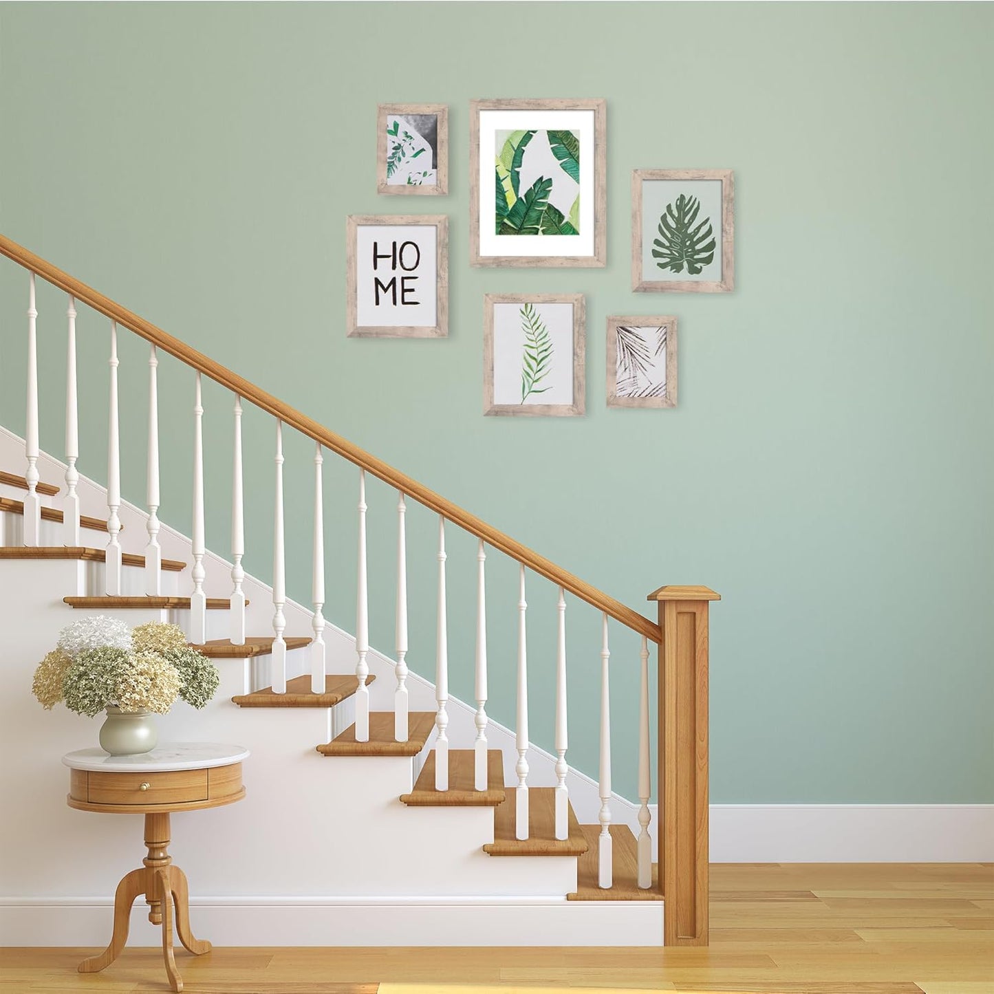 4x6 Picture Frame Set of 4, High Definition Real Glass Smoke Gray Frame, 4 x 6 Wood Photo Frames for Tabletop Display and Wall Mounting