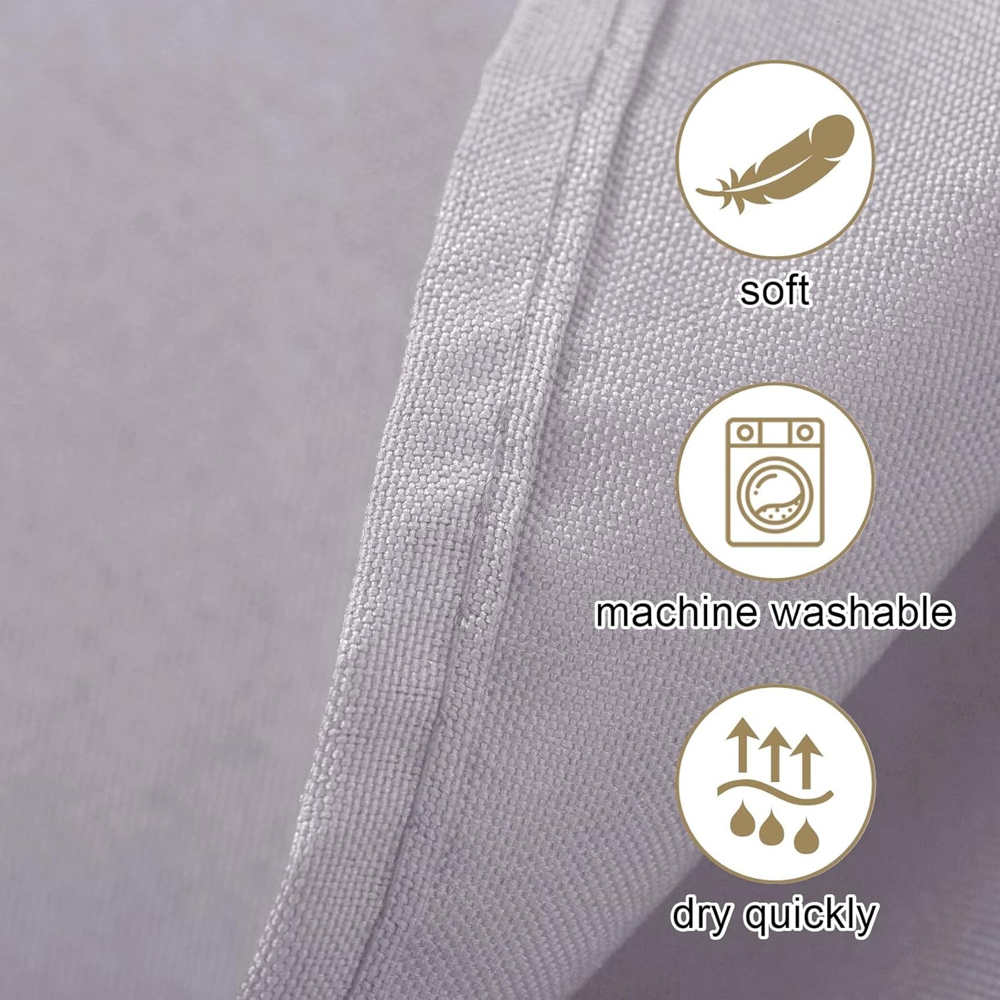 Ascoza 2pack 90 Inch Silver Round Tablecloth in Washable Polyester Fabric for Wedding/Banquet/Restaurant/Parties