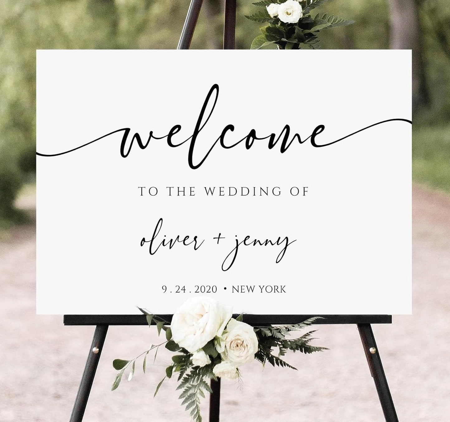 Wedding Welcome Sign, Wedding Welcome Sign Personalized, Modern Calligraphy Sign