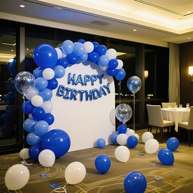 Blue Balloons Blue Party Decorations 10 Pack 36 inch Round Royal Blue Balloons for Birthday Graduation Baseball Nautical 4th of July Independence Memorial Day Patriotic Party Decorations