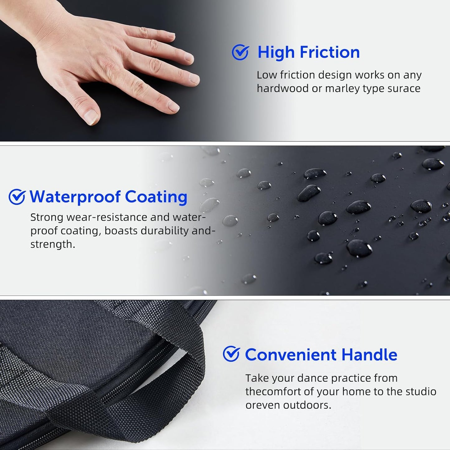 31inch Portable Dance Floor, Tap Dance Floor, Ballet Training Equipment Ideal for Figure Skating Practice Mat,Jazz,Tap Board,Turning Board and Party Dancing for All Ages