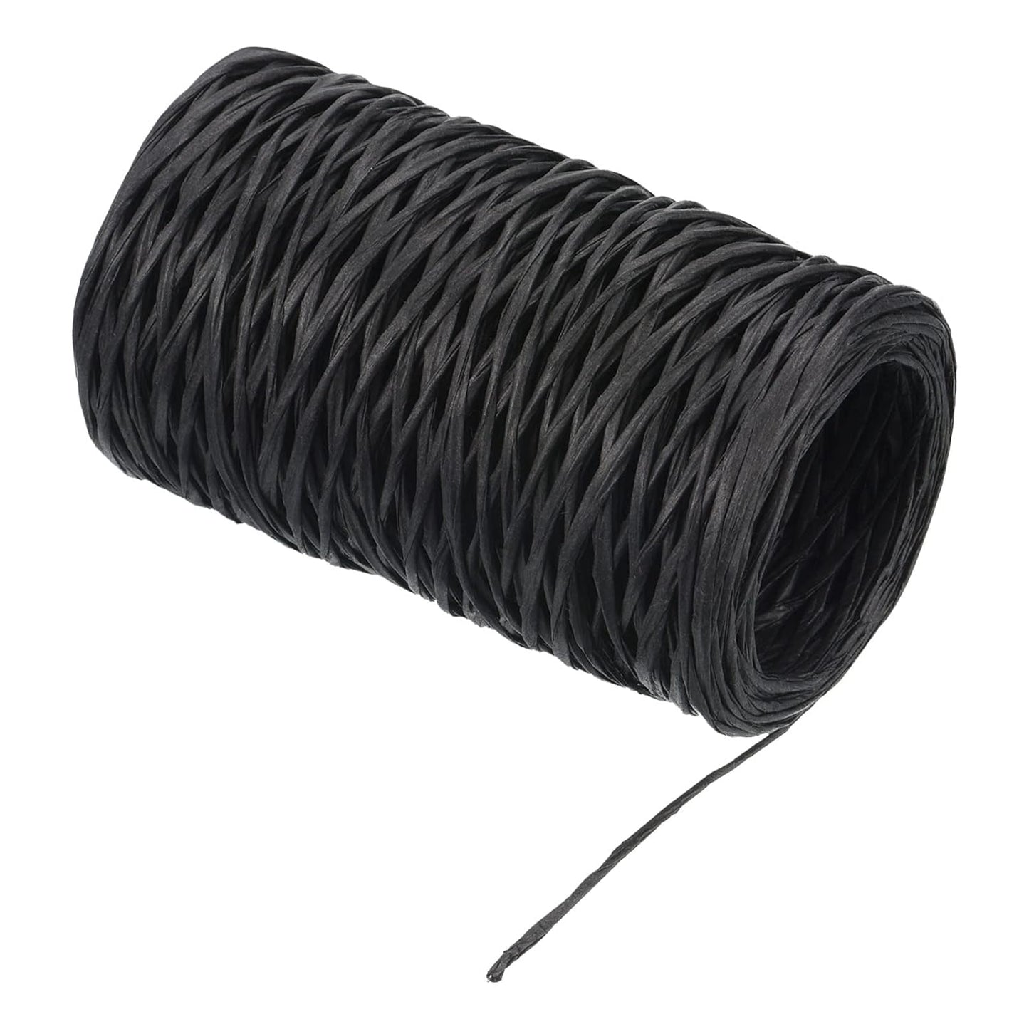 PATIKIL 164 Feet Floral Bind Wire Wrap Twine, 1mm Florist Wire Iron Wire Paper Covered Vine Wrapping Binding Wire for Flower Bouquets, Black