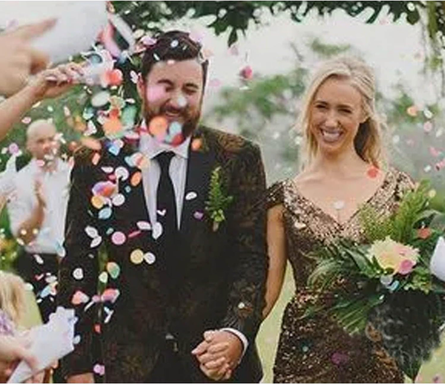 Orange and Blue Round Foil Confetti Beautiful Metallic Table Confetti for Filling Balloons, Wedding,Birthday,Party,Festival Decoration(15000PCS)