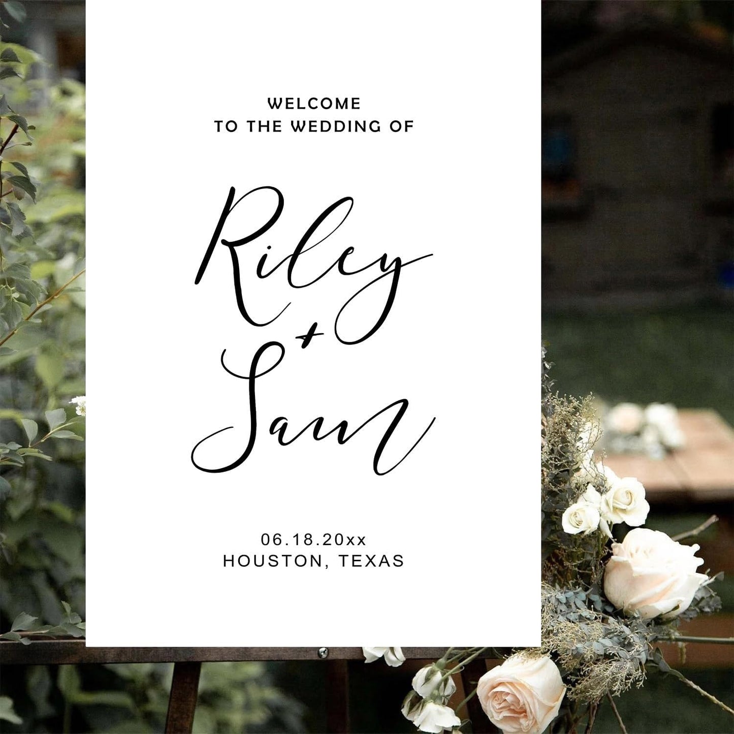 Customized Wedding Welcome Sign, Plastic Wedding Welcome Sign