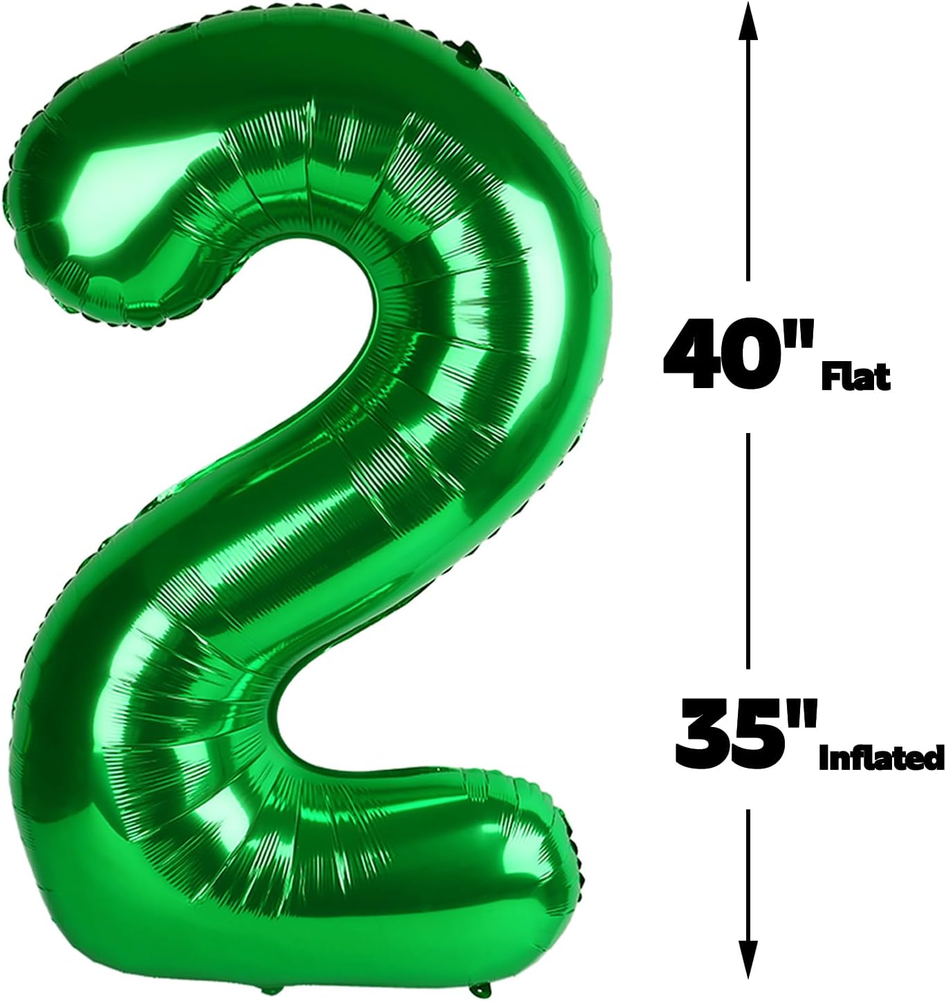 Green 40 Inch 20 Number Balloons, 20 Decorations for 20 Birthday, Foil Giant Birthday Graduations Anniversary Party Balloons