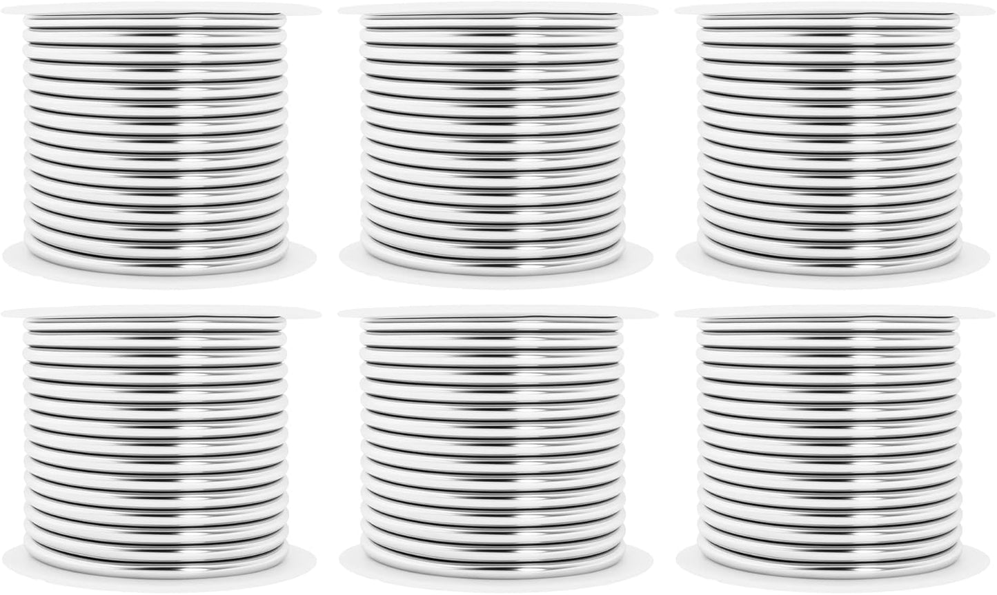 Mandala Crafts 10 Gauge Anodized Aluminum Craft Wire for Jewelry Making - 120 FT Colored Flexible Silver Combo Wire - Bendable for Bonsai Armature Crafting Sculpting