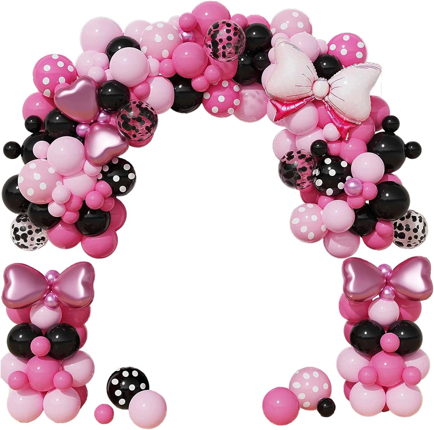 36 Inches Bow Foil Balloon Huge Bowtie Pink Balloon for Baby Shower, Wedding, Kids Theme Party Decoration (Pink 5)